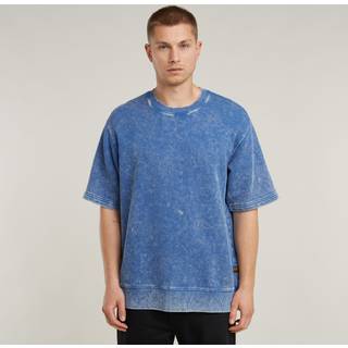 Acid Wash Loose Sweater - Medium blue - Men