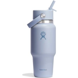 Hydro Flask Wide Flex Straw Travel Bottle Drikkeflaske størrelse 710 ml farve grå
