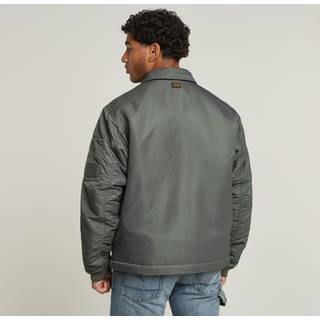 Lightweight Padded Bomber Jacket - Grey - Men