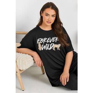 Yours Curve Yours Curve Black Forever Wild Sleep Top