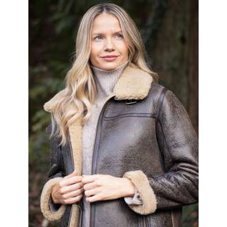 Lakeland Leather Lakeland Leather Brown Cawfell Shearling Aviator Jacket