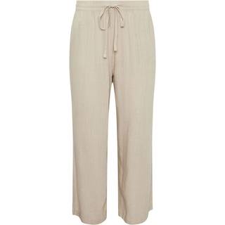 M & Co M & Co Natural Wide Leg Linen Trousers