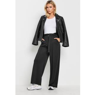 PixieGirl Petite PixieGirl Petite Black Buckle Wide Leg Trousers
