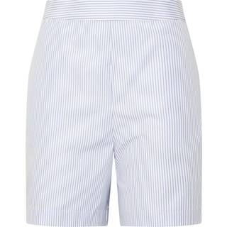 Lts Tall Light Blue Striped Shorts 16 Lts | Tall Women's Linen And Cotton Shorts