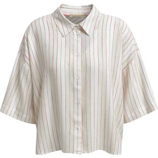 Smith & Soul Smith & Soul Natural Striped Cropped Shirt Blouse