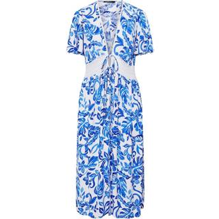 Yours Curve Yours Curve Blue Crinkle Maxi Crochet Cover-Up