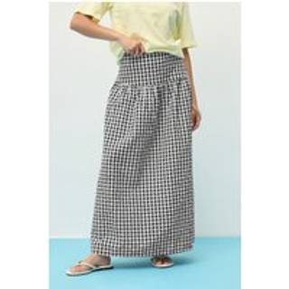 PixieGirl Petite PixieGirl Petite Black Gingham Drop Waist Skirt