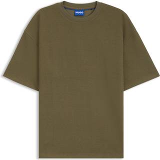 T-shirt med loose fit i bomuldsblanding med vaffelstruktur