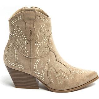 Jacqueline dame cowboystøvler 9676A - Kaki - 37