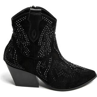 Jacqueline dame cowboystøvler 9676A - Black - 38