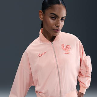 Oversized FFF Essential Nike Football-bomberjakke til kvinder - Pink - XS (EU 32-34)