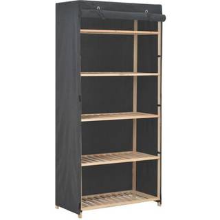 klædeskab 79 x 40 x 170 cm stof grå