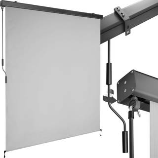 Lodret markise Eloise med 2 vægbeslag - 160 x 250 cm,lysegrå