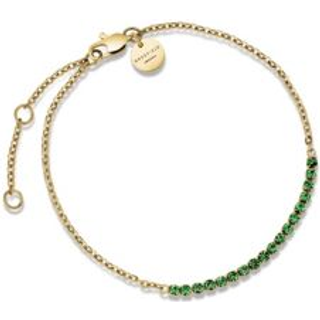 Rosefield JBTEG-J908 Damen-Armband Tennisarmband Goldfarben Grün