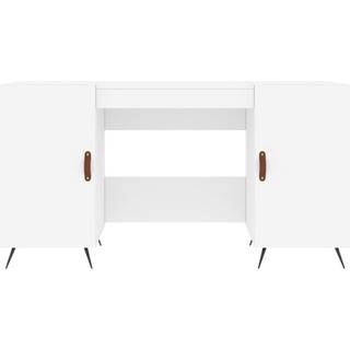 Skrivebord 140X50X75 Cm Konstrueret Træ - Hvid