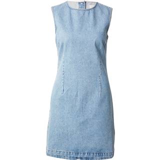 Open Back Cap Sleeve Dress - Blue - XXL
