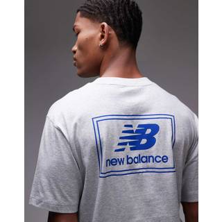 New Balance Woven Patch T Shirt Grey