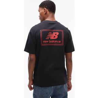 New Balance Woven Label SS Tee Str. S Sort Herre