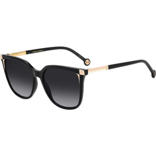 Carolina Herrera Kvinde HER 0140/S KDX/9O Solbriller Acetat Sort Grå Firkantet Skygge