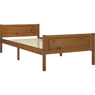 Sengeramme Uden Madras Massivt Fyrretræ - honningfarvet / 90 x 200 cm