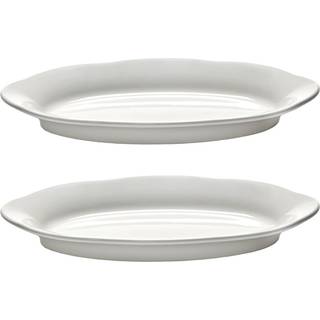Serax Silhouette oval dyb tallerken S 10x18,5 cm 2 stk White