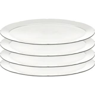 Serax Silhouette oval tallerken L 21x30 cm 4 stk White