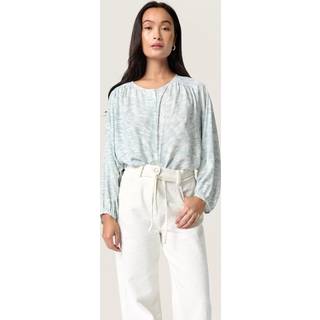 Soaked In Luxury Slarjana Leodora Blouse 3/4 Bluser 30408173 Silver Blue Stroke Print (XLARGE)