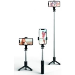 Roterbar Selfiestang m. Bluetooth Fjernbetjening - 4smarts - Sort