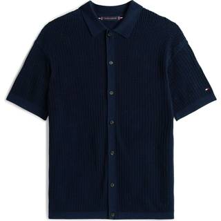 STRUCTURE OPEN KNIT OVER SHIRT