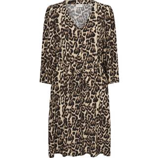 Kaffe Kapedra Short Dress Kjoler 10509622 Naturel Leopard Print (46)