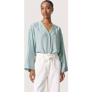 Soaked In Luxury Slleodora Shirt Blouse Bluser 30408093 Silver Blue (MEDIUM)