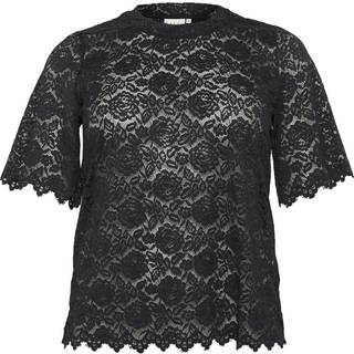 Kaffe Curve Kcjaida Lace T-Shirt Toppe & T-Shirts 10583068 Black Deep (XLARGE)