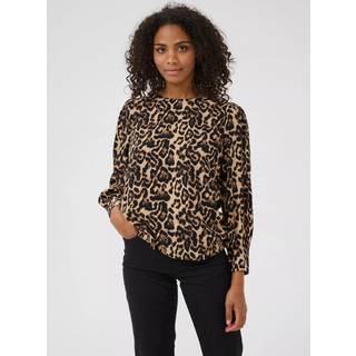 Kaffe Kahannah Blouse Bluser 10509607 Naturel Leopard Print (36)