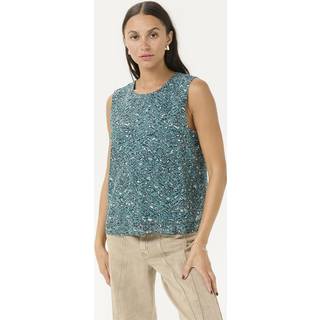 Kaffe Kabella Blouse Bluser 10509890 Teal/Black/White Graphic (36)