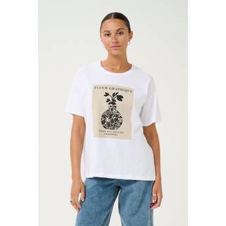 Kaffe KAfin T-shirt - Hvid - Str S - Damer
