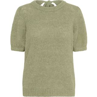 Kaffe Kaemilie Bow Pullover Strik 10552384 Oil Green Melange (LARGE)