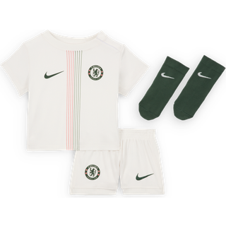 Chelsea F.C. 2025/26 Stadium Away Nike Football Replica-sæt i tre dele til babyer/småbørn - grå - 18-24M