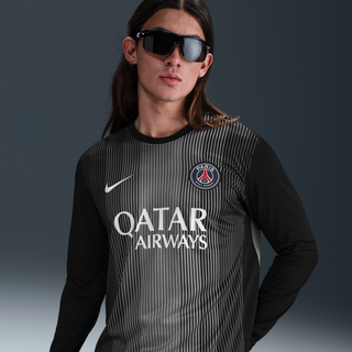 Langærmet Paris Saint-Germain 2025/26 Stadium Goalkeeper Nike Dri-FIT-fodboldspillertrøje til mænd - sort - XXL