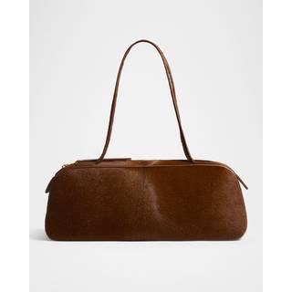 Khaite Simona Small calf hair shoulder bag - brown - One Size