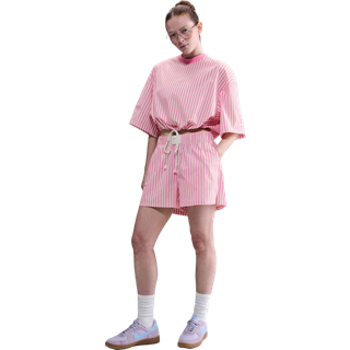 Nike Chill Poplin-top med striber og firkantet snit til kvinder - Pink - XS (EU 32-34)