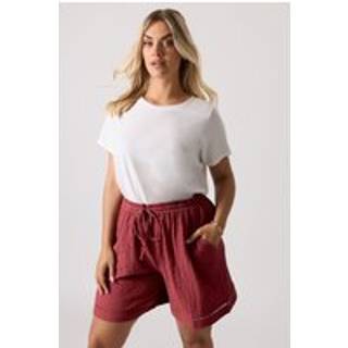 Yours Curve Yours Curve Red Ladder Shorts