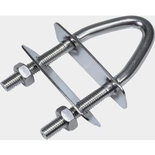 Stævnbøjle med dækkplade Blue Wave, rustfrit stål, v-formet, M8 x 45 mm, 100 mm