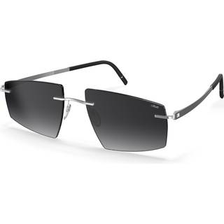 Silhouette Escondido Rimless 8747/75 7000 54 Solbriller Mænd Silver - Rhodium Silver - 54mm