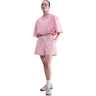 Løse Nike Chill Poplin-shorts med mellemhøj talje og striber til kvinder - Pink - XS (EU 32-34)