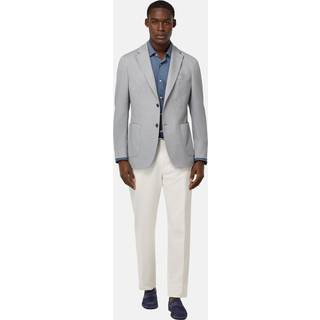 BOGGI MILANO Herren Sakko blau gemustert Slim Fit