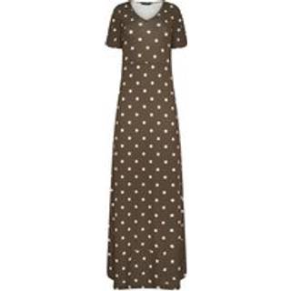Lts Tall Brown Spot Angel Sleeve Maxi Dress 18 Lts | Tall Women's Maxi Dresses