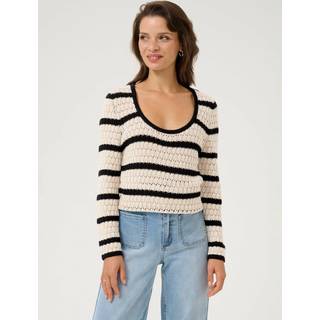 Kaffe Kaeleanor Knit Pullover Strik 10509642 Feather Gray / Black Stripe (XSMALL)