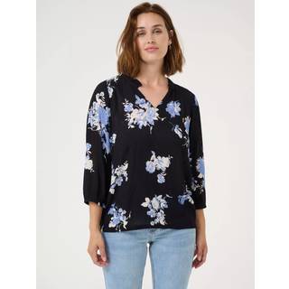 Kaffe Kaedita Amber Blouse Bluser 10509812 Black / Blue Flower Print (46)