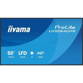 iiyama 4K UHD signage skærm | 50-86 tommer LH 64UHS serie | LH5064U | PRIS-MATCH