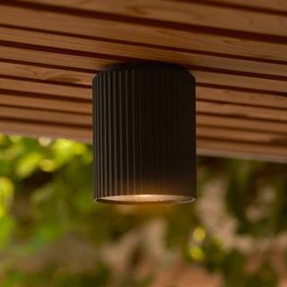 Loftlampe Kyklop Ripple, sort, aluminium, GU10